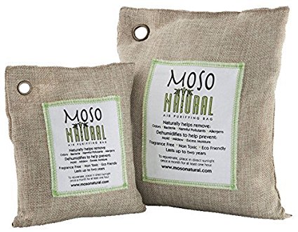 Two (2) Moso Natural Air Purifying Bags 1-200g and 1-500g (Natural)