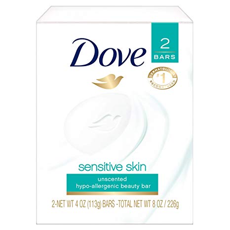 Dove Beauty Bar, Sensitive Skin, 4 oz, 2 Bar