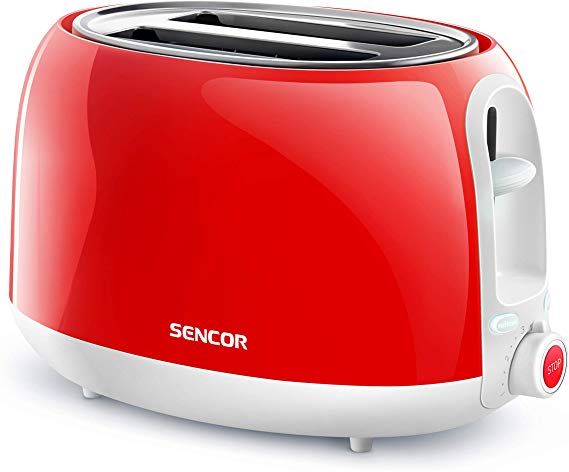 Sencor STS2704RD 2-slot High Lift Toaster with Safe Cool Touch Technology, Medium, Red
