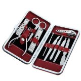 CASSICAT Pedicure  Manicure Set Nail Clippers Cleaner Cuticle Clippers Grooming Kit Case 10 in 1 001