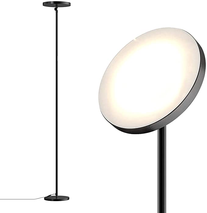 Uplight Floor Lamp, 30W 2800K-7000K LED Standing Uplighter Floor Light with Programmable Timer, 4 Color Temperatures Reading Floor Lamp with Stepless Brightness for Living Room,Bedroom