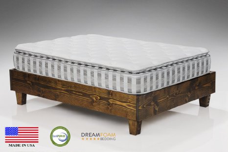 Dreamfoam Bedding Ultimate Dreams Crazy Quilt Pillow Top Mattress, Queen