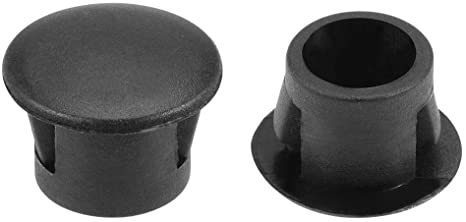 uxcell Hole Plugs Black Plastic 8mm(5/16-inch) Snap in Locking Hole Tube(7.5-8mm) Steel Furniture Fencing Post Pipe Insert End Caps for Fitness Equipment 50 Pcs