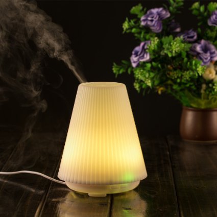 Household Ultrasonic Humidifier Aroma Diffuser Purifier with Color LED 100ML Essential Oil Diffuser With Timer Setting Waterless Auto Off Portable for Baby RoomHome Bedroom Office Spa Yoga LM-007