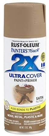 Rust-Oleum 249070 Painter's Touch 2X Ultra Cover, 12-Ounce, Satin Nutmeg