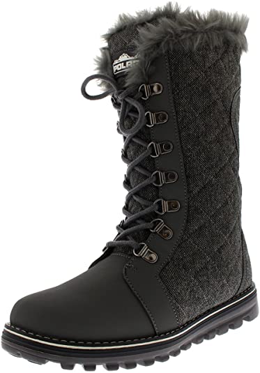 Womens Quilted Comfy Winter Rain Warm Snow Knee High Boot