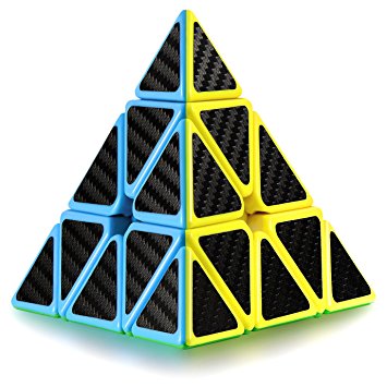 Pyraminx, Olicity Pyramid Speed Cube Puzzle with Carbon Fiber Sticker for Kid's Intelligence Development and Puzzle Enthusiasts