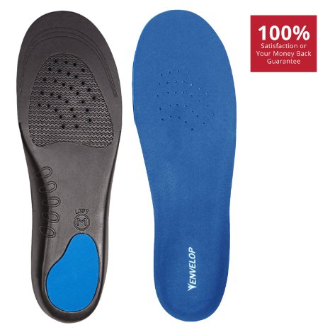 Full Length Orthotics by Envelop - Plantar Fasciitis Insoles - Shoe Inserts Provide Arch Support, Ankle Support & Relief From Pain Caused by Flat Feet, Bunions & More - Vive Guarantee (Medium)