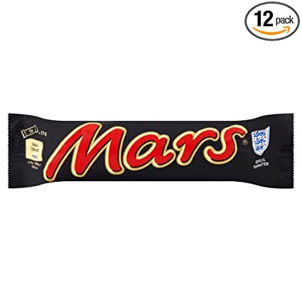 Mars Chocolate Bar - 51g - Pack of 12 (51g x 12 Bars)