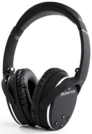 TRONIXTAR Active Noise Cancelling Wireless Bluetooth Over-Ear Stereo Headphones With Multi-Function Music Volume Control And Built-In Microphone, Reduces Surrounding Noise Up to 20dB - TRX-ANC3