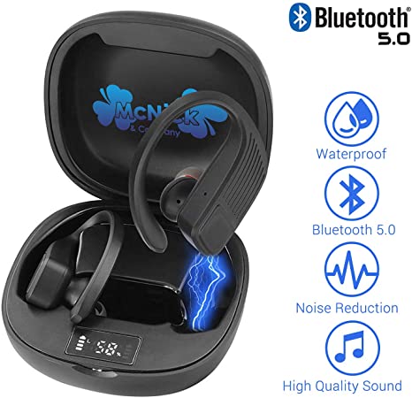 12 Hour Playtime Wireless Earbuds Bluetooth Noise Cancelling Ear Buds - #1 Ear Buds Wireless Headphones Compatible with iPhone Android Fitbit