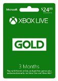 Microsoft Xbox Live 3 Month Gold Card