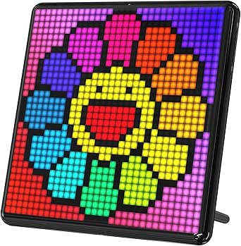 Divoom LED Panel-Retro RGB LED Display Wandleuchte Anzug für LED Lightbar, DIY Pixel Art Animation, Smart App Steuerung, Multifunktional Gaming Deko Zubehör für PC und Gaming Zimmer Wand Setup