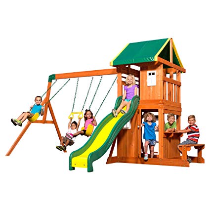 Backyard Discovery 65114 Oakmont All Cedar Playset Swing Set