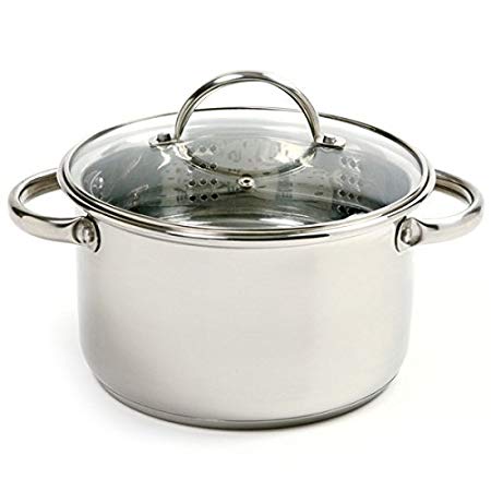 Norpro 4-Quart Stainless Steel Steamer Cooker 3-Piece Set