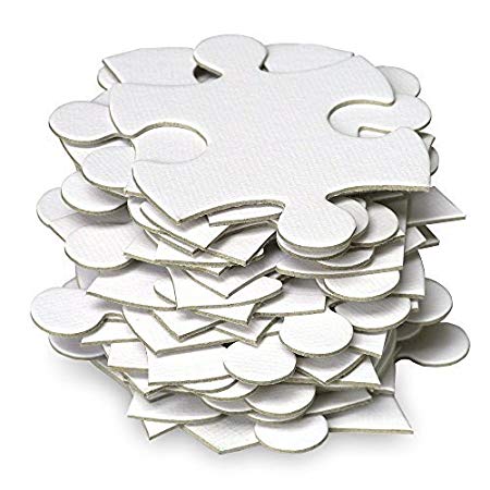 Jigsaw2order Blank Puzzle, Wedding Guest Book Puzzle, White, 35 Large Numbered Blank Puzzle Pieces, Piece Size 2.5inch, Puzzle Size 12 x 18inch.