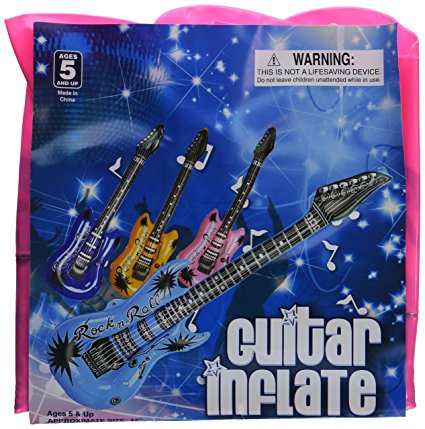 Inflatable Guitars - 42 inch (12/PKG) Assorted colors