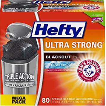 Hefty Ultra Strong Tall Kitchen Drawstring Trash Bags - 13 Gallon