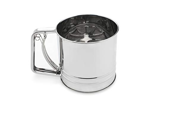 Fox Run 4654 Flour Sifter, Stainless Steel, 4-Cup