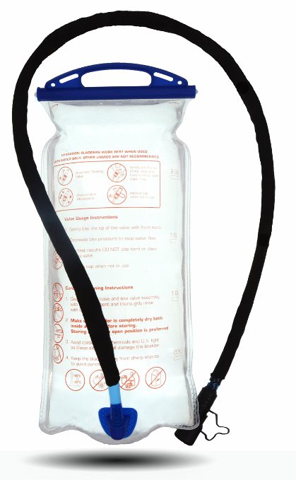 ZOMAKE Hydration Bladder 3L/2L Water Reservoir for Hydration Backpack (Bicycling Camping Hiking) FDA Approved Non Toxic BPA Free Strong Material - Carrying Handle Included -Lifetime Guarantee