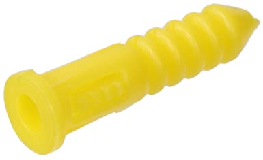 The Hillman Group 370326 Ribbed Plastic Anchor, 4-6-8 X 7/8-Inch, Yellow, 100-Pack