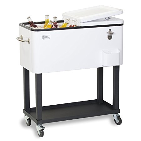 BLACK DECKER BCC20W Mobile Cooler Cart with Wheels