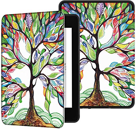 Ayotu Water-Safe Case for Kindle Paperwhite 2018 - PU Leather Smart Cover with Auto Wake/Sleep - Fits Amazon The Latest Kindle Paperwhite Leather Cover (10th Generation-2018),K10 Lucky Tree