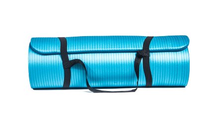 Big Mikes Fitness Extra Thick High Density Foam Exercise Yoga Pilates Mat Blue
