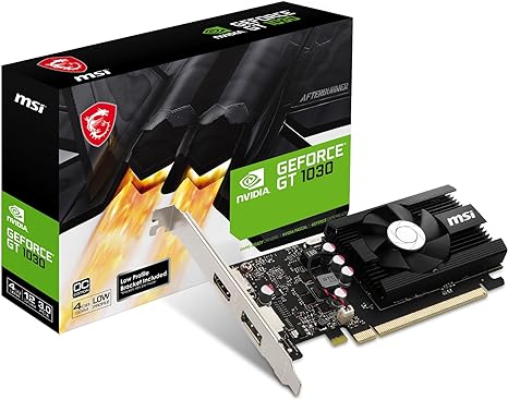 MSI Gaming GeForce GT 1030 4GB GDRR4 64-bit HDCP Support DirectX 12 DP/HDMI Single Fan OC Graphics Card (GT 1030 4GD4 LP OC)