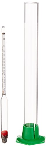 Proof and Tralle Hydrometer with 12' Glass Test Jar
