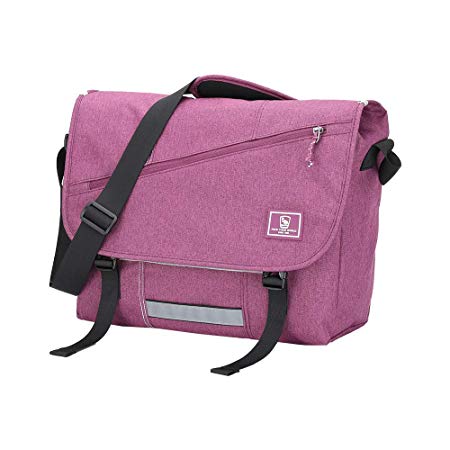 OIWAS Canvas Messenger Bag Pack - Leisure 15 Inch Laptop Shoulder Satchel Briefcase Backpack for Men Women Teens (Purple)