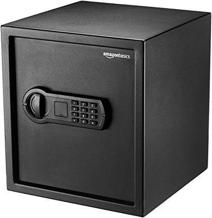 AmazonBasics Home Keypad Safe - 1.2 Cubic Feet, 13 x 13 x 14.2 Inches, Black