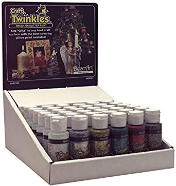 DecoArt Craft Twinkles Glitter Paint 2oz-Crystal