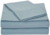AmazonBasics Microfiber Sheet Set - Twin Extra-Long Spa Blue