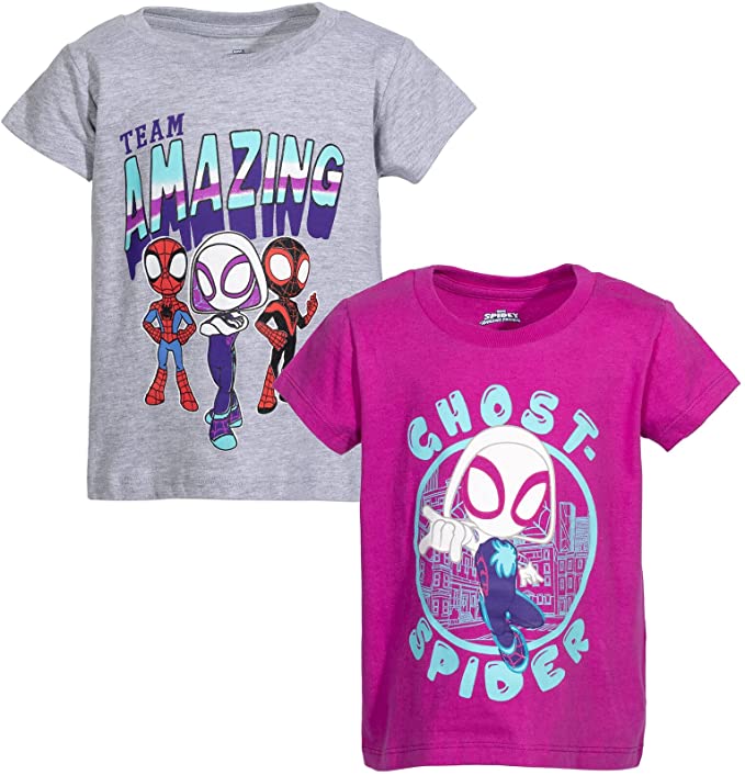 Marvel Spidey and His Amazing Friends Ghost-Spider Girls 2 Pack Graphic T-Shirt