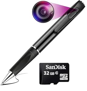 TP-Plus Pen Camera 4k Full HD 1080p Video and Audio Recorder, 32GB Memory Card (Included) HD Video Recording 90 Minutes, Pen Camera Portable