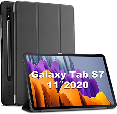 ProCase Galaxy Tab S7 11 Case 2020 Model T870 T875 T878, Slim Lightweight Stand Case Shell Cover for 11 Inch Galaxy Tab S7 Tablet SM-T870 SM-T875 SM-T878 2020 Release -Black