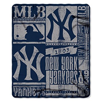 MLB Strength Fleece Throw Blanket 50-inch by 60-inch