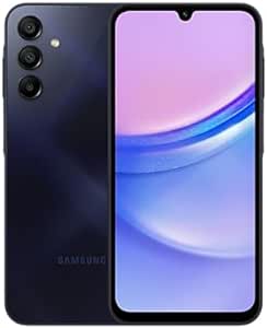 Samsung Galaxy A15 (SM-155M/DSN), 128GB 6GB RAM, Dual SIM, Factory Unlocked GSM, International Version (Blue Black) (Renewed)