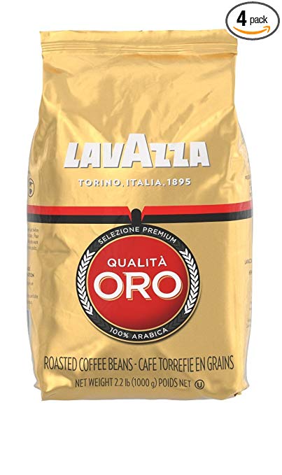 Lavazza Qualita Oro - Whole Bean Coffee, 0.55 Pound (Pack of 4)