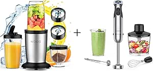 KOIOS 900W Personal Blender for Shakes and Smoothies & 5-in-1 Immersion Hand Blender