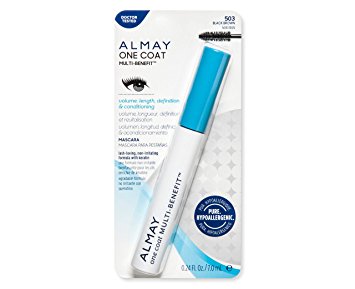 Almay One Coat Multi-Benefit Mascara, 503 BlackBrown .24 Ounces (Pack of 2)