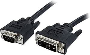 StarTech.com 6 ft DVI to Coax High Resolution VGA Monitor Cable - DVI to VGA Connector - 6ft DVI to VGA Converter (DVIVGAMM6), Black