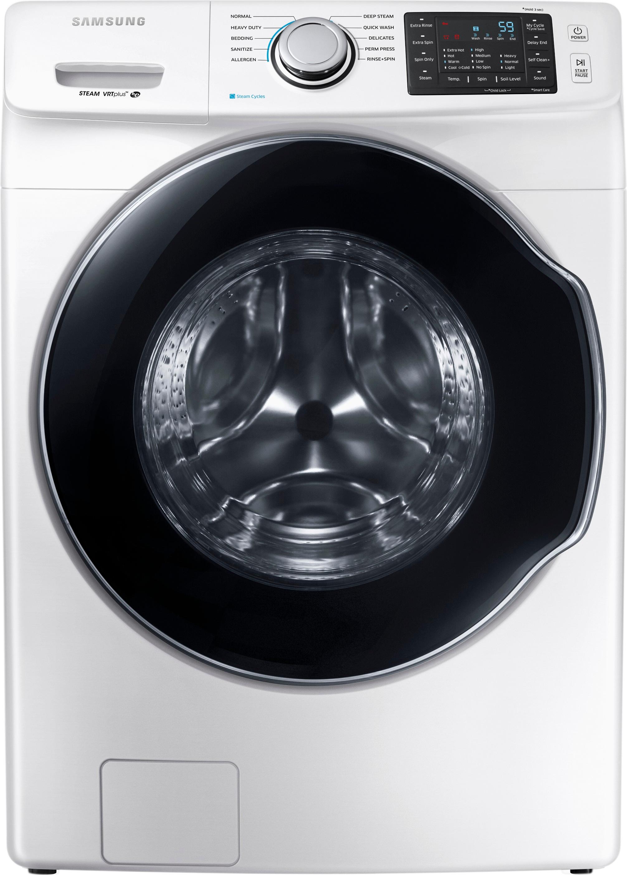 Samsung - 4.5 Cu. Ft. 10-Cycle High-Efficiency Front-Loading Washer with Steam - White