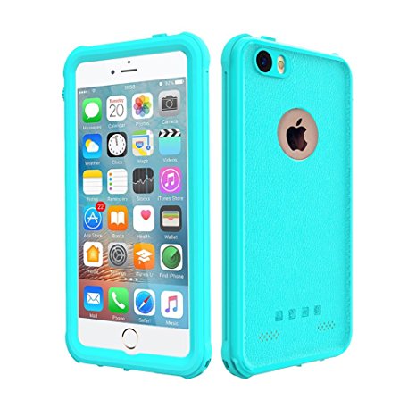 iphone 5s&SE Waterproof Case,OWKEY Shock Snow Dust Dirty Proof Full-sealed Protective Hard Cover, Underwater IP68 Certificated with Touch ID Case for iPhone 5 5S SE (Blue)