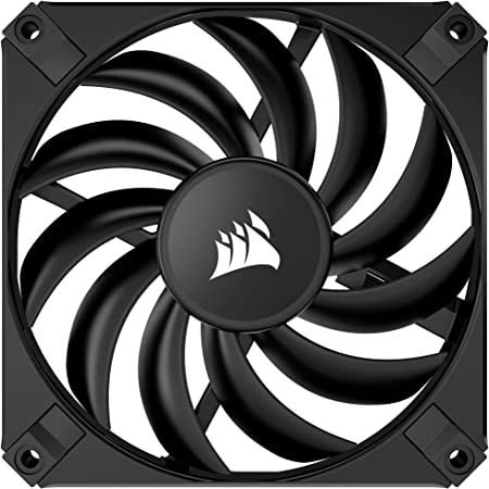 Corsair AF120 Slim, 120mm PWM Fluid Dynamic Bearing Fan (Thin Profile for Small-Form-Factor Cases, Low-Noise, Up to 2000 RPM, Zero RPM Mode Support, Universal 120x15mm Sizing) Single Pack, Black