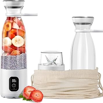 Leegoal Portable Blender ,300W Personal Blender -for Shakes and Smoothies / 3X MORE POWERFUL than Most Mini Blender / Better Blend Frozen Fruit / 20oz USB Blender Bravo (4th Gen, Kit)