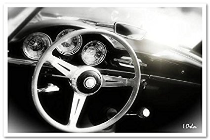 Wall Art Print entitled Retro Cars, Vintage Cars, Old Cars by Irena Orlov