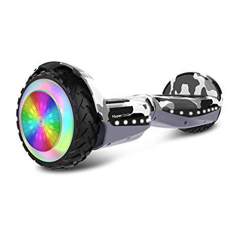 HYPER GOGO Hoverboard, Off Road All Terrain Hoverboards with Bluetooth Speaker, Colorful LED Light Wheels, UL Certified, Charger, 6.5" Self Balancing Scooter for Kids to Happy Go