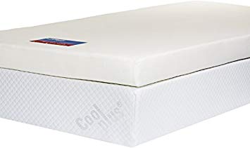 Memory Foam Mattress Topper with Cover, 4 inch - UK Single